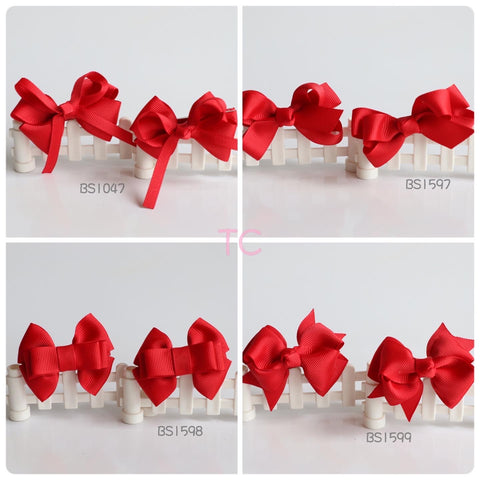 School Hair Accessories, Red (BS1597-BS1599)