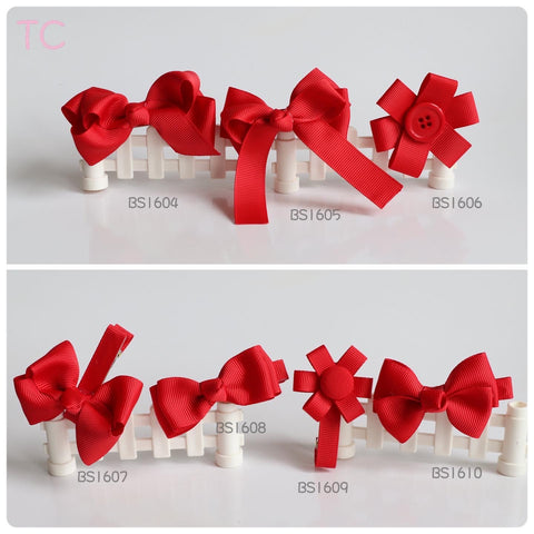 School Hair Accessories, Red (BS1604-BS1610)