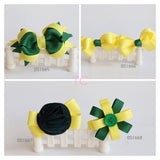 School Hair Accessories, Good Hope / Yellow and Dark Green (BS1665-BS1668)