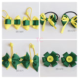 School Hair Accessories, Good Hope / Yellow and Dark Green (BS1669-BS1672)