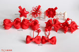 School Hair Accessories, Red (BS273-BS276)