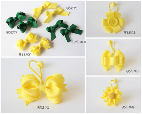 School Hair Accessories, Yellow/ Dark Green/ Good Hope (BS297-BS304)