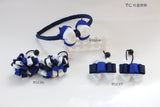 School Hair Accessories, Navy/ Royal Blue/ White (BS536-BS537)