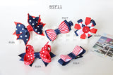 School Hair Accessories, Navy and Red (BS56-BS60)