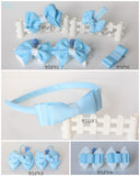 School Hair Accessories, Navy/ Royal Blue/ Light Blue/ DGJS (B589-B594)