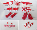 School Hair Accessories, Red (BS601-BS607)