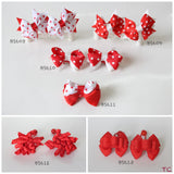 School Hair Accessories, Red (BS608-BS613)