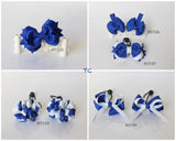 School Hair Accessories, Royal Blue/ White/ DGJS (BS736-BS739)