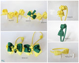 School Hair Accessories, Yellow/ Dark Green/ Good Hope (BS807-BS810)