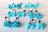 School Hair Accessories, Navy/ Royal Blue/ Light Blue/ DGJS (BS832-BS838)