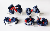 School Hair Accessories, Navy/ Red/ White (BS858-BS861)