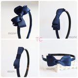 School Hair Accessories, Navy (BSQ249-BSQ252)