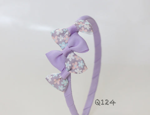 Purple Floral Headband (Q124)