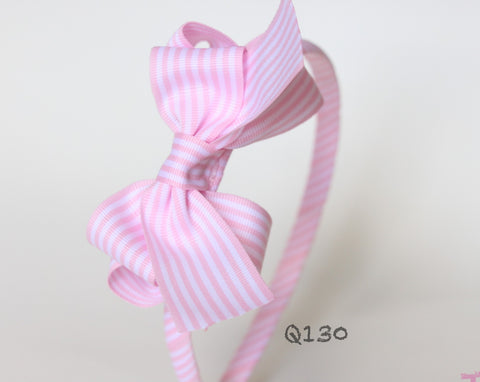 Pink Stripe Headband (Q130)