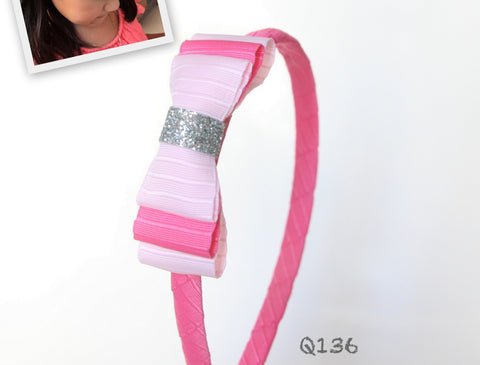 Mixed Pink Colors Headband (Q136)