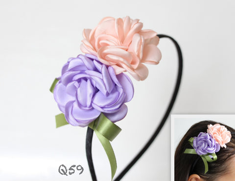 Purple Floral Headband (Q59)