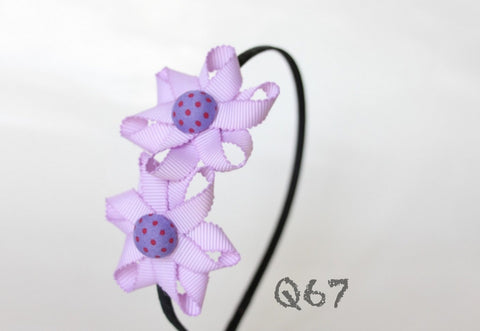 Purple Floral Headband (Q67)