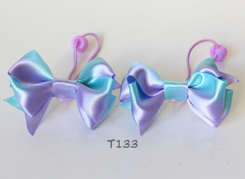 Purple Bow Hair Ties (T133)