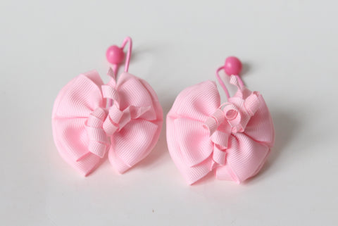 Pink Bow Hair Ties (T145)