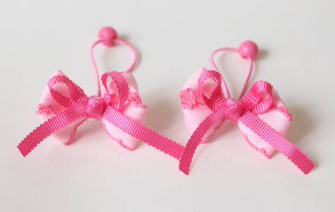 Pink Hair Ties（T147)