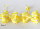 Polka Dot Hair Bow Hair Ties(yellow, blue)（T165, T166)
