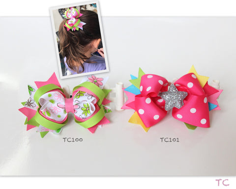 Beautiful Big Hair Bow Clips (TC100-TC101)