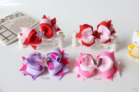 Beautiful Hair Bow Clips (TC120-TC123)