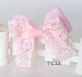 Beautiful Gold and Pink Bows Hair Clips (TC11-TC12)