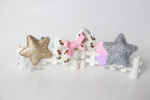 Glitter Stars Hair Clips (TC142-TC144)