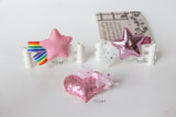 Glitter and Gingham Stars Hair Clips (TC145-TC146)