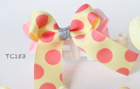 Colorful Yellow Bows Hair Clips (TC153-TC157)