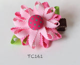 Pink Floral Hair Clips (TC158-TC162)