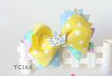 Colorful Glitter Big Bow Hair Clips (TC163-TC166)