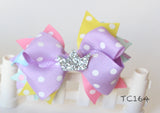 Colorful Glitter Big Bow Hair Clips (TC163-TC166)