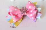 Colorful Glitter Big Bow Hair Clips (TC163-TC166)