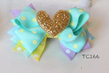 Colorful Glitter Big Bow Hair Clips (TC163-TC166)