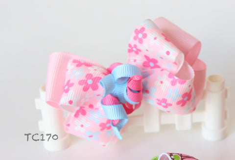 Floral Big Bow Hair Clips (TC170-TC172)