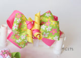 Floral Big Bow Hair Clips (TC170-TC172)