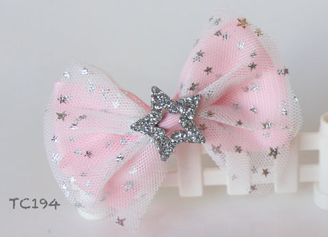 Pink Big Bow Hair Clips (TC194-TC197)