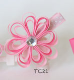 Beautiful Pink and Purple Bows Hair Clips (TC20-TC25)