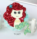 Mermaid, Elsa Hair Clips (TC225-TC227)