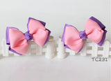 Purple Bow Twinset Hair Clips (TC228-TC231)