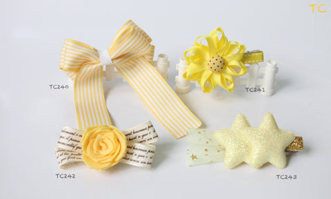 Yellow Hair Clips (TC240-TC243)