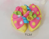 Beautiful Pink and Purple Bows Hair Clips (TC20-TC25)