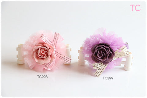 Floral Bow Hair Clips (TC298-TC299)