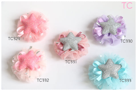 Glitter Star Hair Clips (TC329-TC333)