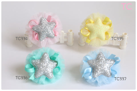 Glitter Star Hair Clips (TC334-TC337)