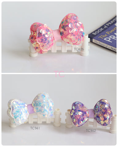 Sequin Big Bow Hair Clip (TC426)