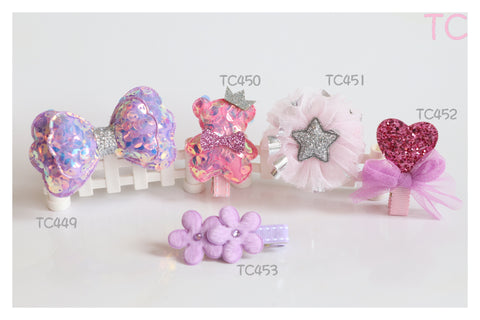 Pink and Purple Hair Clips (TC449-TC453)