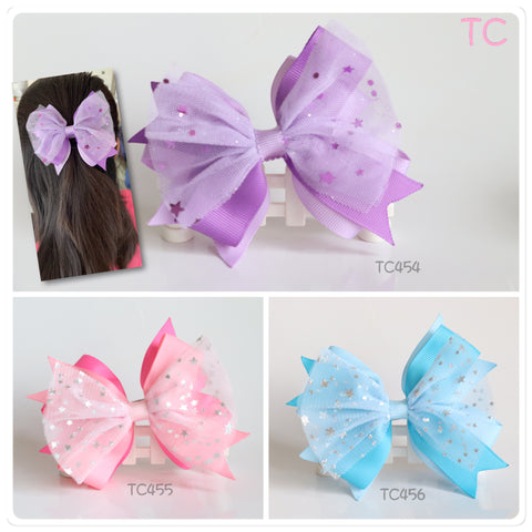 Pink and Purple Hair Big Bows (TC454-TC456)